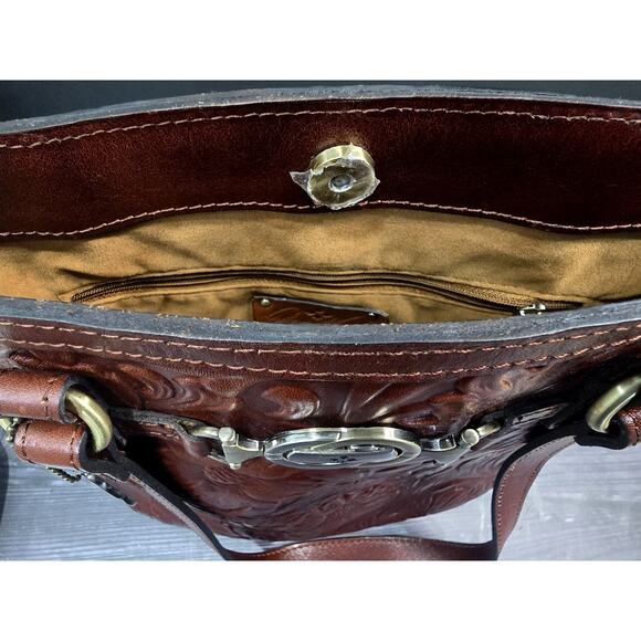 Patricia Nash 10th Anniversary Lundy Tote British Tan Tooled Leather NWOT P74833 - Picture 6 of 11